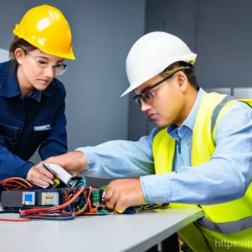 건축전기설비기사 시험 응시료 비용 - **Prompt 1: Focused Electrical Safety Training Session**
"A diverse group of adult male and fema...