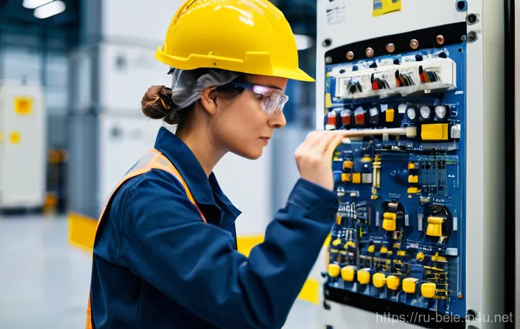 건축전기설비기사 자격증 취득 후 경력 관리 - **Prompt: Aspiring Electrical Engineer on Site**
A young, determined female electrical engineer ...